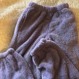 Cozy Purple Fleece Lounge Pants